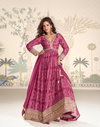 Bandhan By Sayuri Chinon Silk Embroidery Gown With Dupatta Suppliers In India